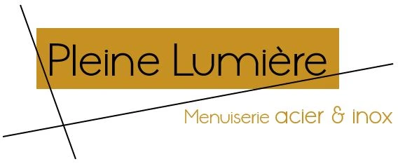Logo Pleine Lumière, menuiserie acier & inox